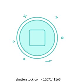 Media buttons icon design vector