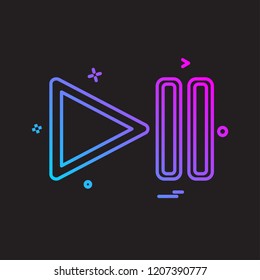 Media buttons icon design vector