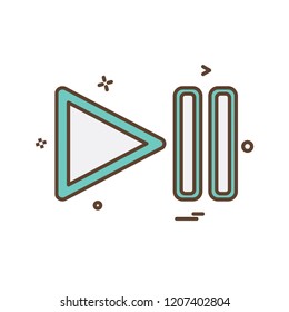 Media buttons icon design vector