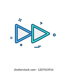 Media buttons icon design vector