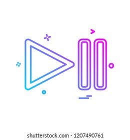 Media buttons icon design vector
