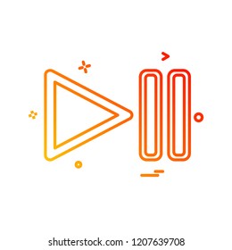 Media buttons icon design vector