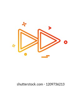 Media buttons icon design vector