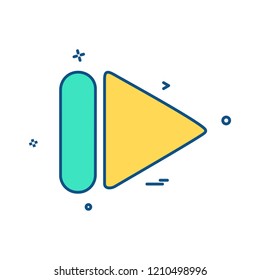 Media buttons icon design vector