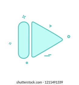 Media buttons icon design vector
