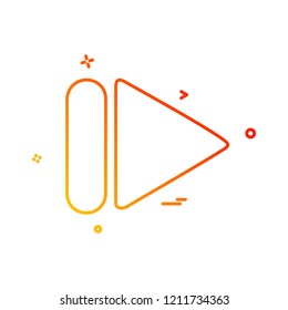 Media buttons icon design vector