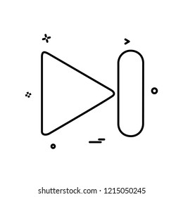 Media buttons icon design vector