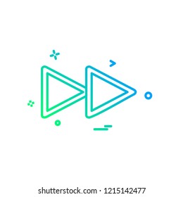 Media buttons icon design vector