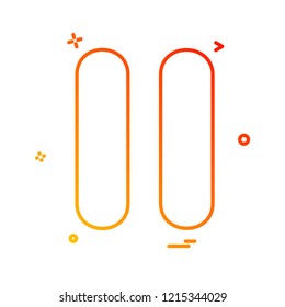 Media buttons icon design vector