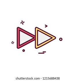 Media buttons icon design vector