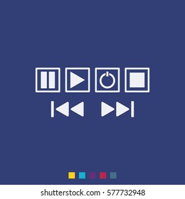 Media buttons icons.