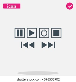 Media buttons icons.
