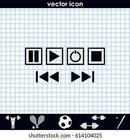 Media buttons icons.