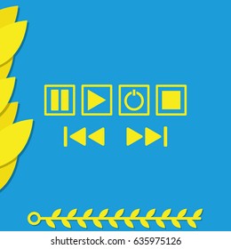 Media buttons icons.