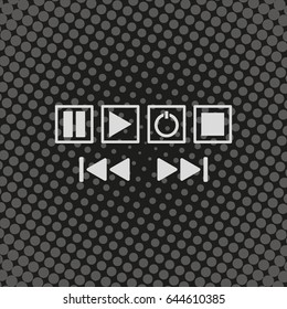 Media buttons icons.