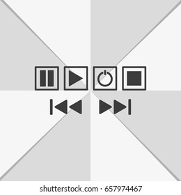 Media buttons icons.