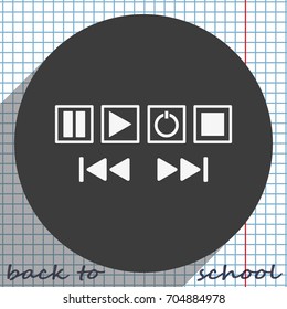 Media buttons icons.