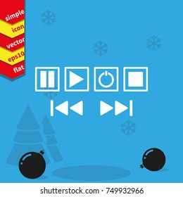 Media buttons icons.
