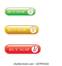 Media buttons isolated on white