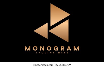Media Buttons logo abstract monogram vector template