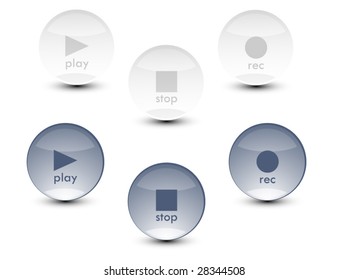 Media Buttons (play, record and stop)