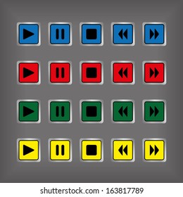 Media Buttons Set