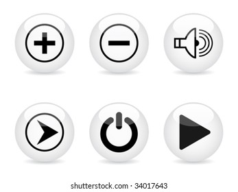 ilustración vectorial de botones multimedia