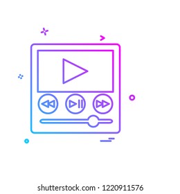 Media and Camera icon design vector 