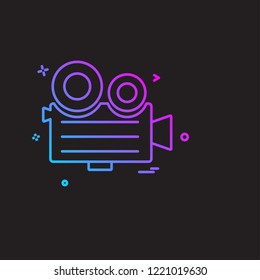 Media and Camera icon design vector 