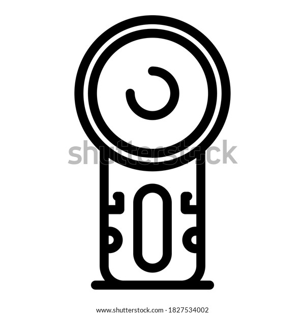 Media camera icon. Outline\
media camera vector icon for web design isolated on white\
background