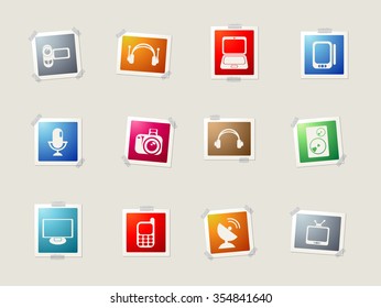 media card icons for web
