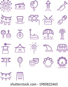 Media Carnival 48 px, gradient style for website and application