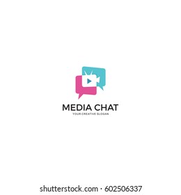 Media Chat Logo Vector Illustration