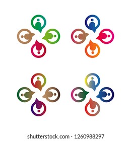 Media chats logo Logo useful, editable. And printable Perfect for use in a wide range of new media templates: Web Marketing Agency, Social Media Services Showcase, Online Marketing Apps, and Web.