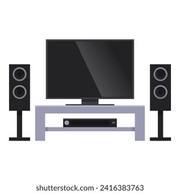 Media cinema icon cartoon vector. Home theatre. Sound player movie