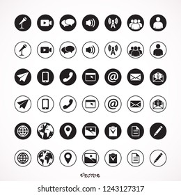 	
Media and communication glyph icons