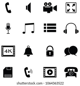media and communication icon set