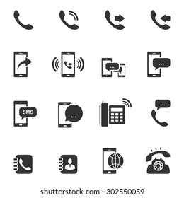 Media and communication icon set.