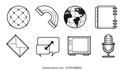 media and communication icon vector