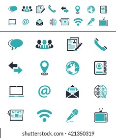 Media and communication icons