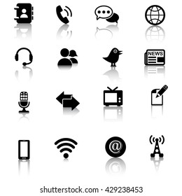 Media Communication Icons