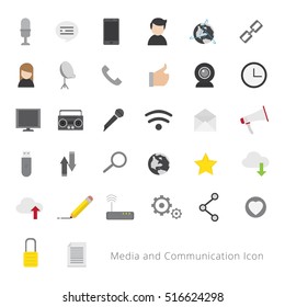 Media and communication icons