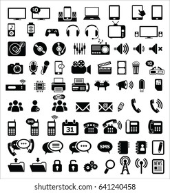 Media and communication icons