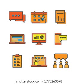 Media and communication icons  vector