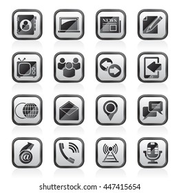 Media and communication icons - vector icon set