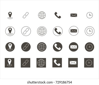 Media and communication icons. Vector minimalist
