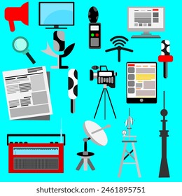 media and communication icons for web
