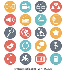 Media and communication icons. Web icons set 2. Vector