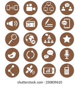 Media and communication icons. Web icons set 2. Vector