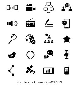 Media and communication icons. Web icons set 2. Vector